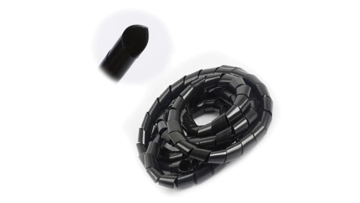 Wąż spiralny Spirala Organizer Maskownica Kabli Spirala 20-100mm 10M Czarny