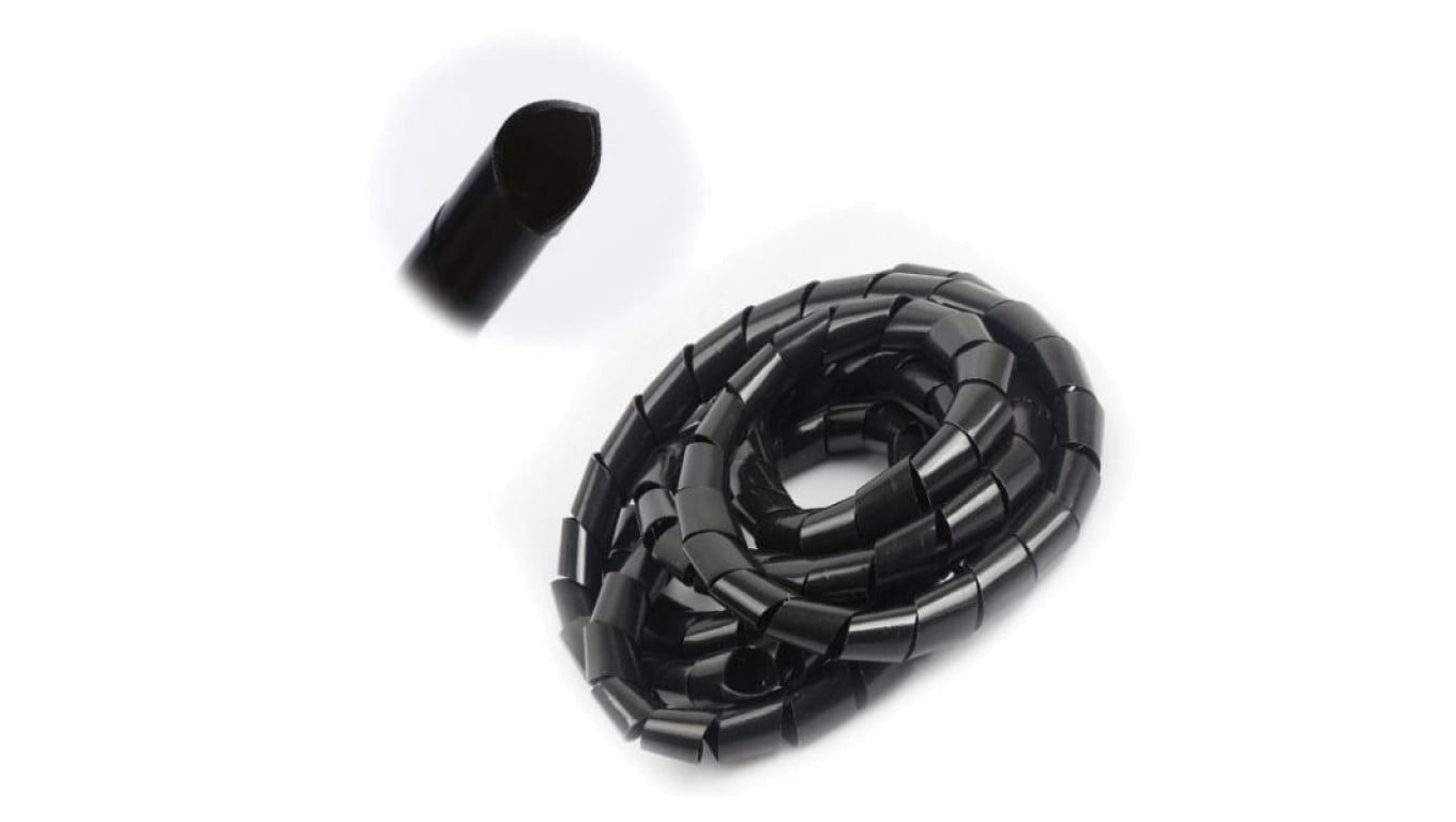 Wąż spiralny Spirala Organizer Maskownica Kabli Spirala 20-100mm 10M Czarny