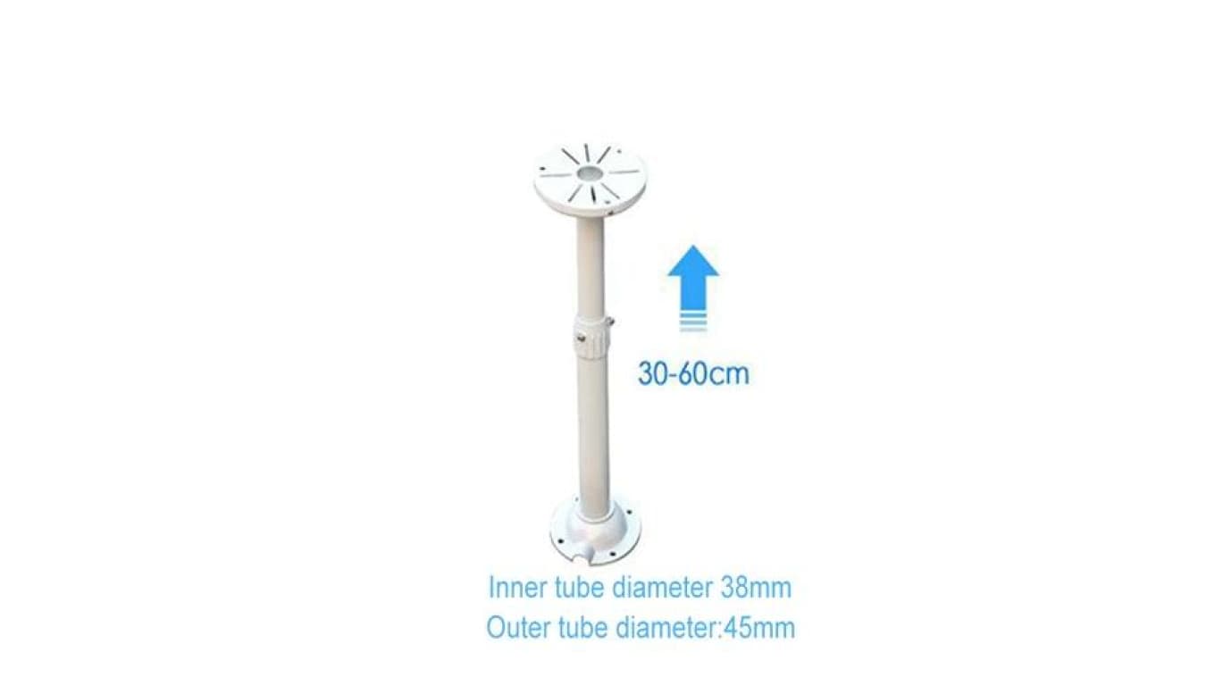 Uchwyt rurowy regulowany 30-60cm uniwersalny do kamer kopułowych (pasuje do Dahua BCS Hikvision Uniview) Bracket Fox 8A