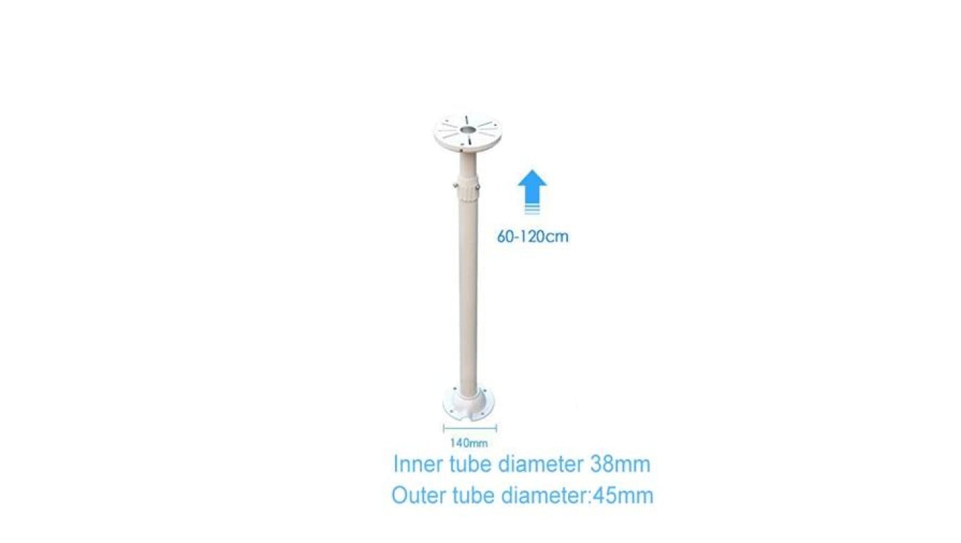 Uchwyt rurowy regulowany 60-120cm uniwersalny do kamer kopułowych (pasuje do Dahua BCS Hikvision Uniview) Bracket Fox 8B