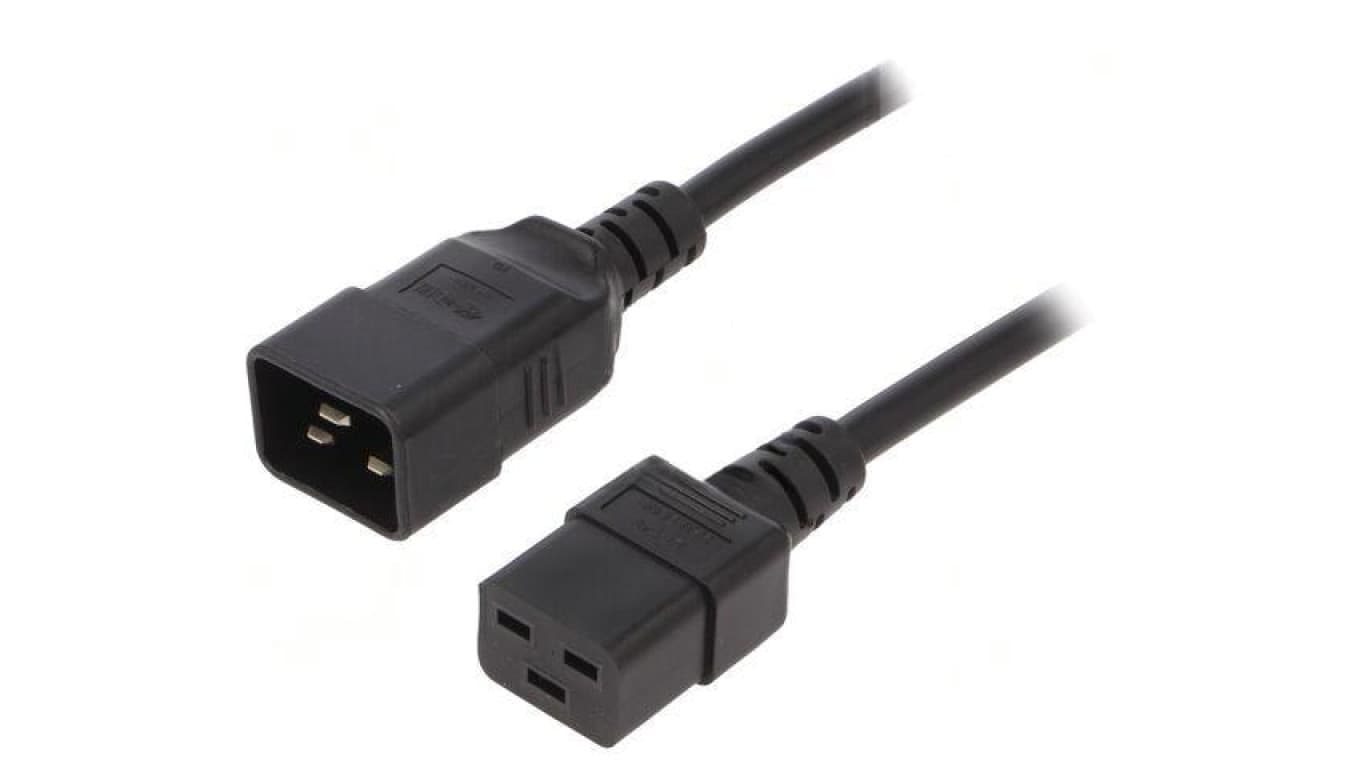 WN113-3/15/1.8B Kabel: 3x1,5mm2, IEC C19 żeński,IEC C20 męski, 1,8m