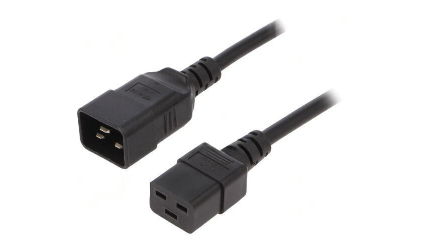 WN113-3/15/1.8B Kabel: 3x1,5mm2, IEC C19 żeński,IEC C20 męski, 1,8m