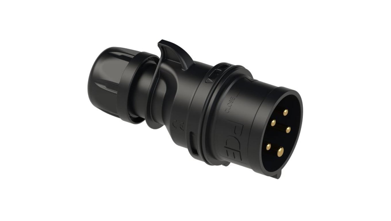 Wtyczka siłowa 5p 32A 400V przenośna IP44 czarna SHARK PCE na kabel