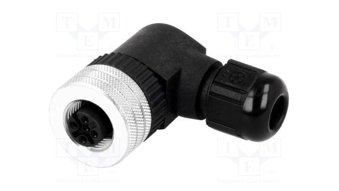 Złącze M12 wtyk PIN 5 żeńskie Micro-Change kątowe 90 IP67 1200710044