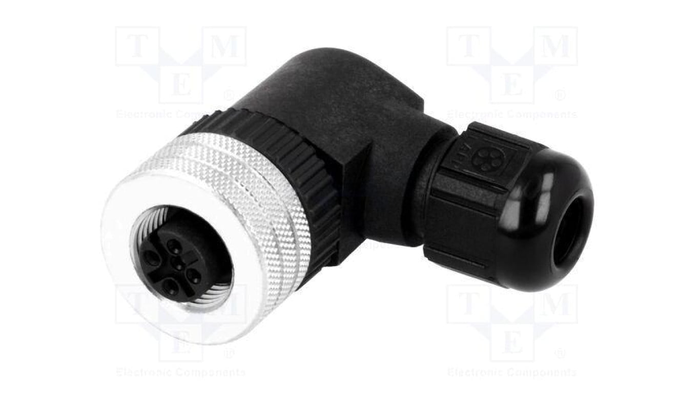 Złącze M12 wtyk PIN 5 żeńskie Micro-Change kątowe 90 IP67 1200710044