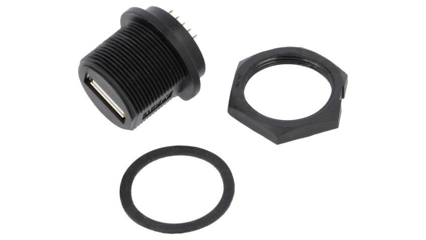Złącze USB A, żeńskie, PIN:4, gniazdo, proste UA-20PMFP-SC8001