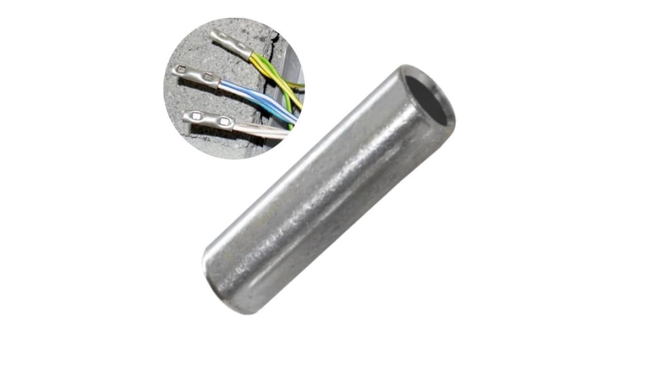 Złączka Rurowa Kablowa Miedziana Cynowana Tulejka 10mm² Mufa CU 1szt TRYTYT