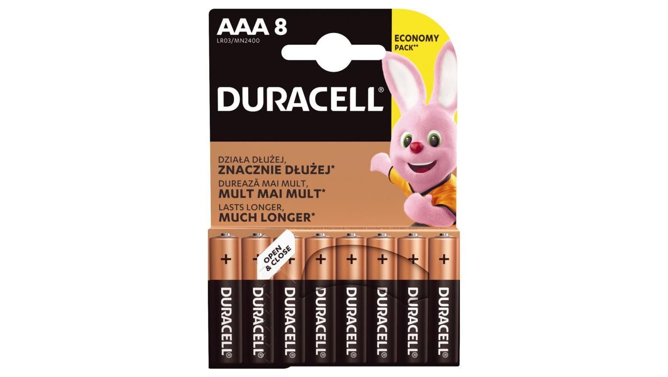 bateria alkaliczna Duracell Duralock CiB LR03 AAA (blister) - 8 sztuk
