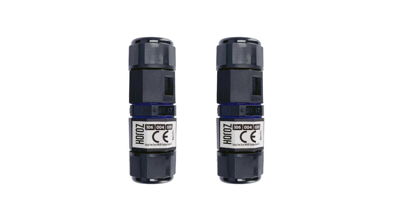 2x Konektor kablowy Mufa hermetyczna, IP68, prosty, 0.5-2.5mm², 16A, 250V HOROZ
