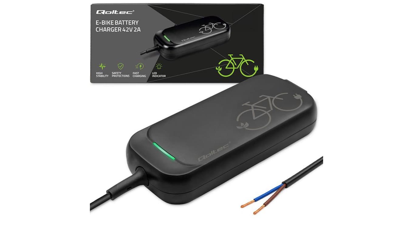 51015 Szybka Ładowarka do roweru elektrycznego 36V 42V 2A przewód otwarty bez wtyczki wodoodporna +kabel zasilający