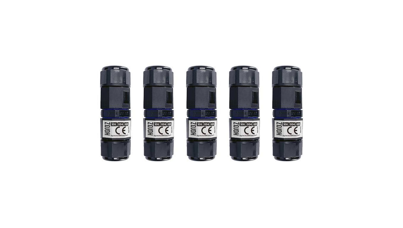 5x Konektor kablowy Mufa hermetyczna, IP68, prosty, 0.5-2.5mm², 16A, 250V HOROZ