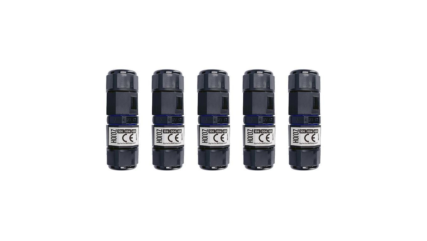 5x Konektor kablowy Mufa hermetyczna, IP68, prosty, 0.5-2.5mm², 16A, 250V HOROZ