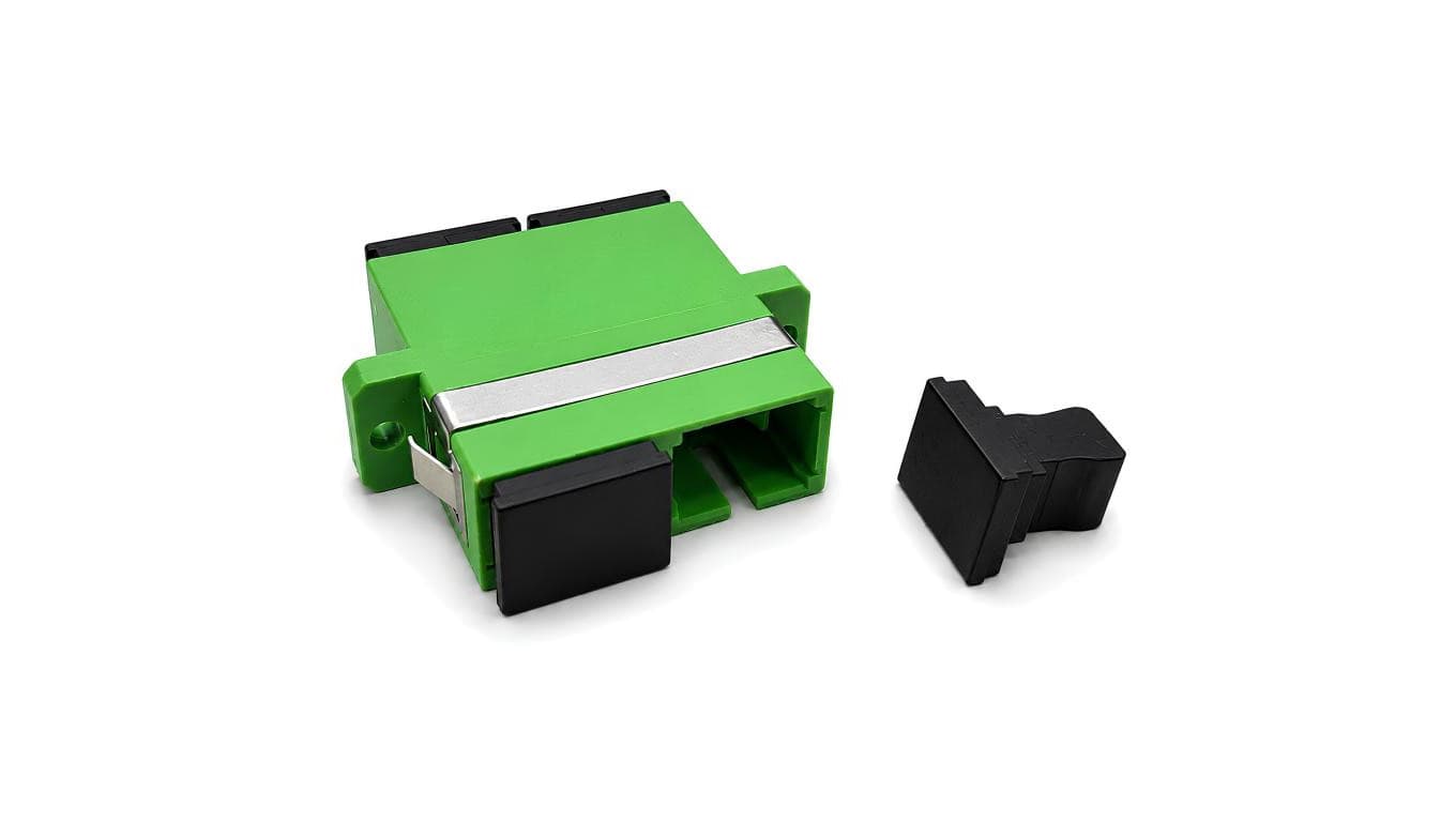 Adapter światłowodowy SM SC/APC-SC/APC duplex OS2 zielony NEKU