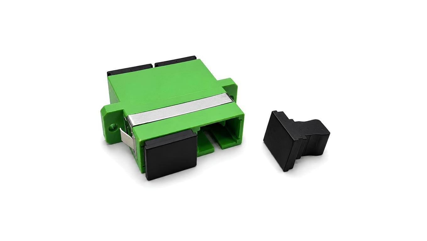 Adapter światłowodowy SM SC/APC-SC/APC duplex OS2 zielony NEKU