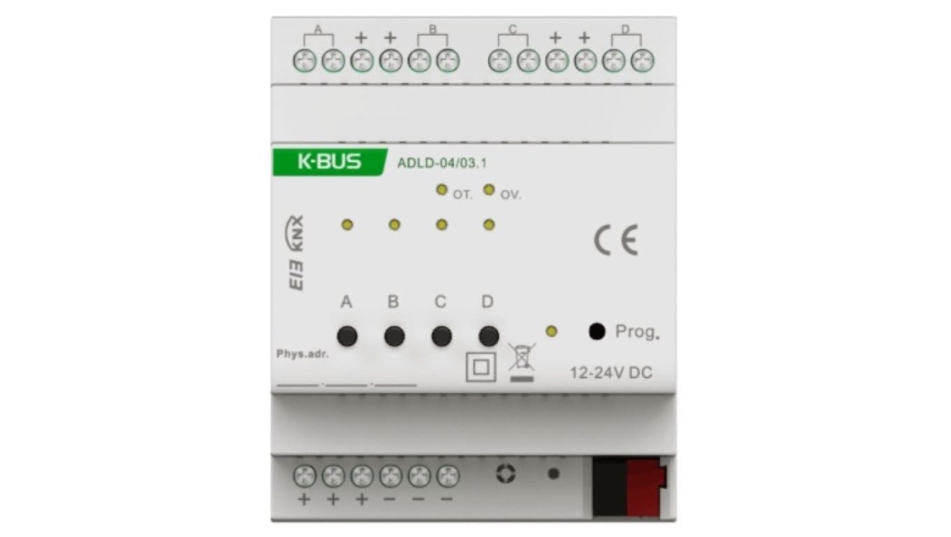 Aktor ściemniający KNX 4-kanałowy LED 4A