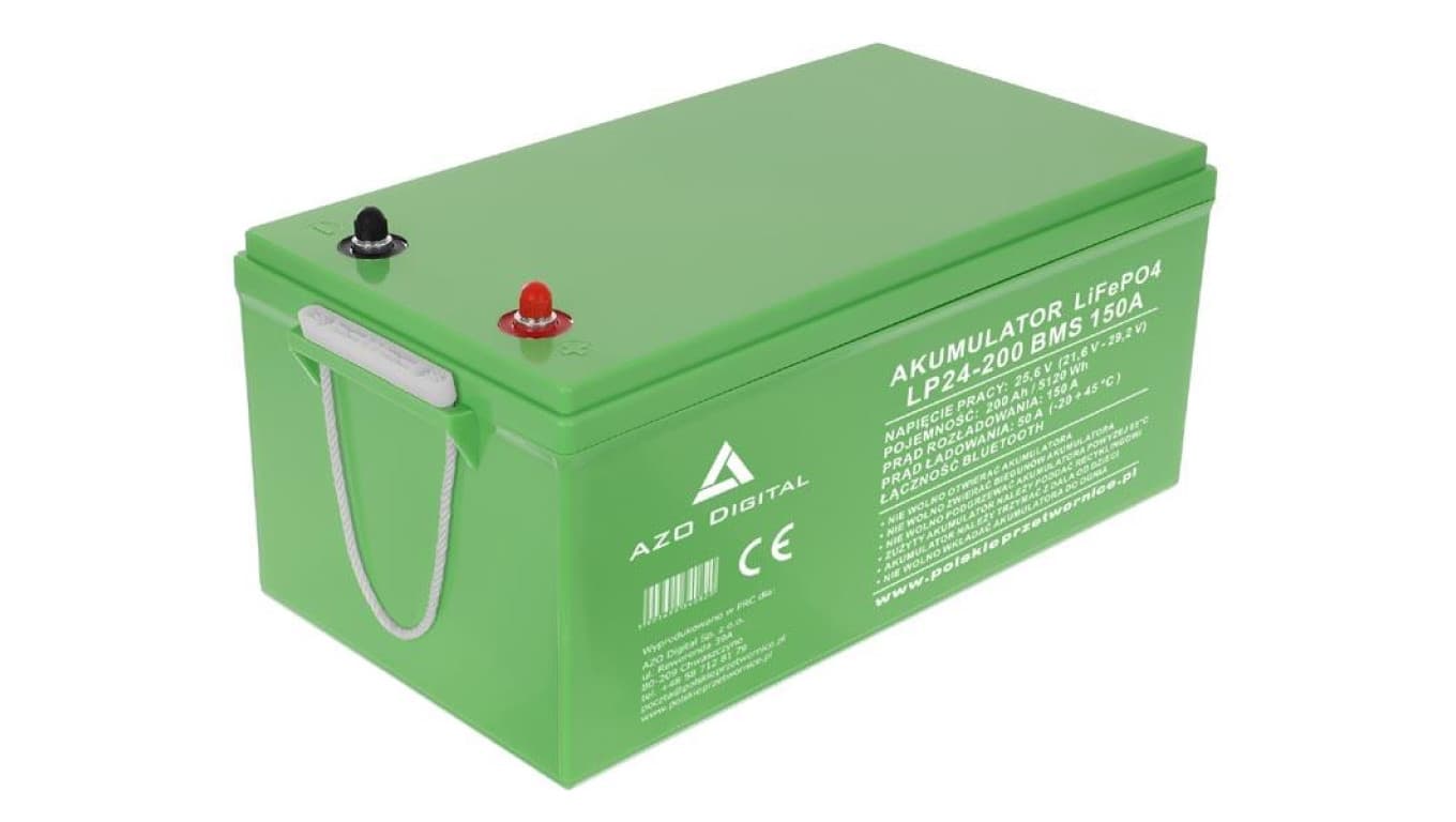 Akumulator LiFePO4 24V 200Ah 150A Bluetooth / mata grzewcza LP24-200