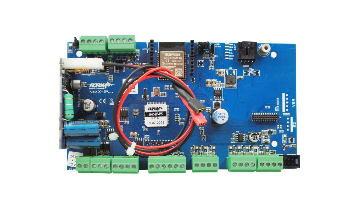 Centrala alarmowa Neo-IP-PS, WiFi, 2 strefy, 8-32 wejść, 8-24 wyjść, 24VDC