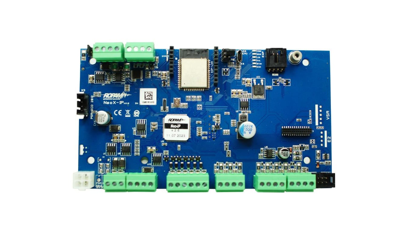 Centrala alarmowa Neo-IP, WiFi, 2 strefy, 8-32 wejść, 8-24 wyjść, 12VDC