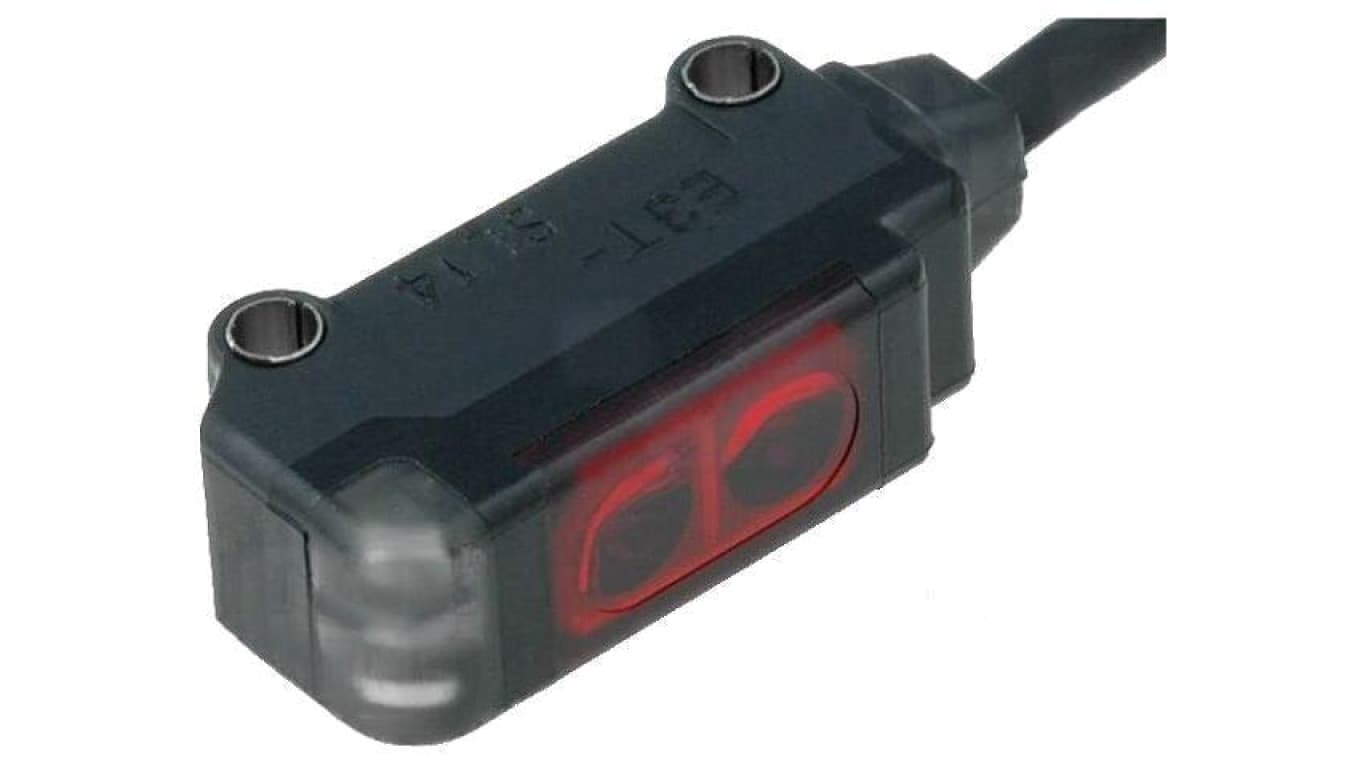 Czujnik fotoelektryczny, PNP, odbiciowy, 50mA, przewody, 5...15mm, IP67 E3T-SL13 2M
