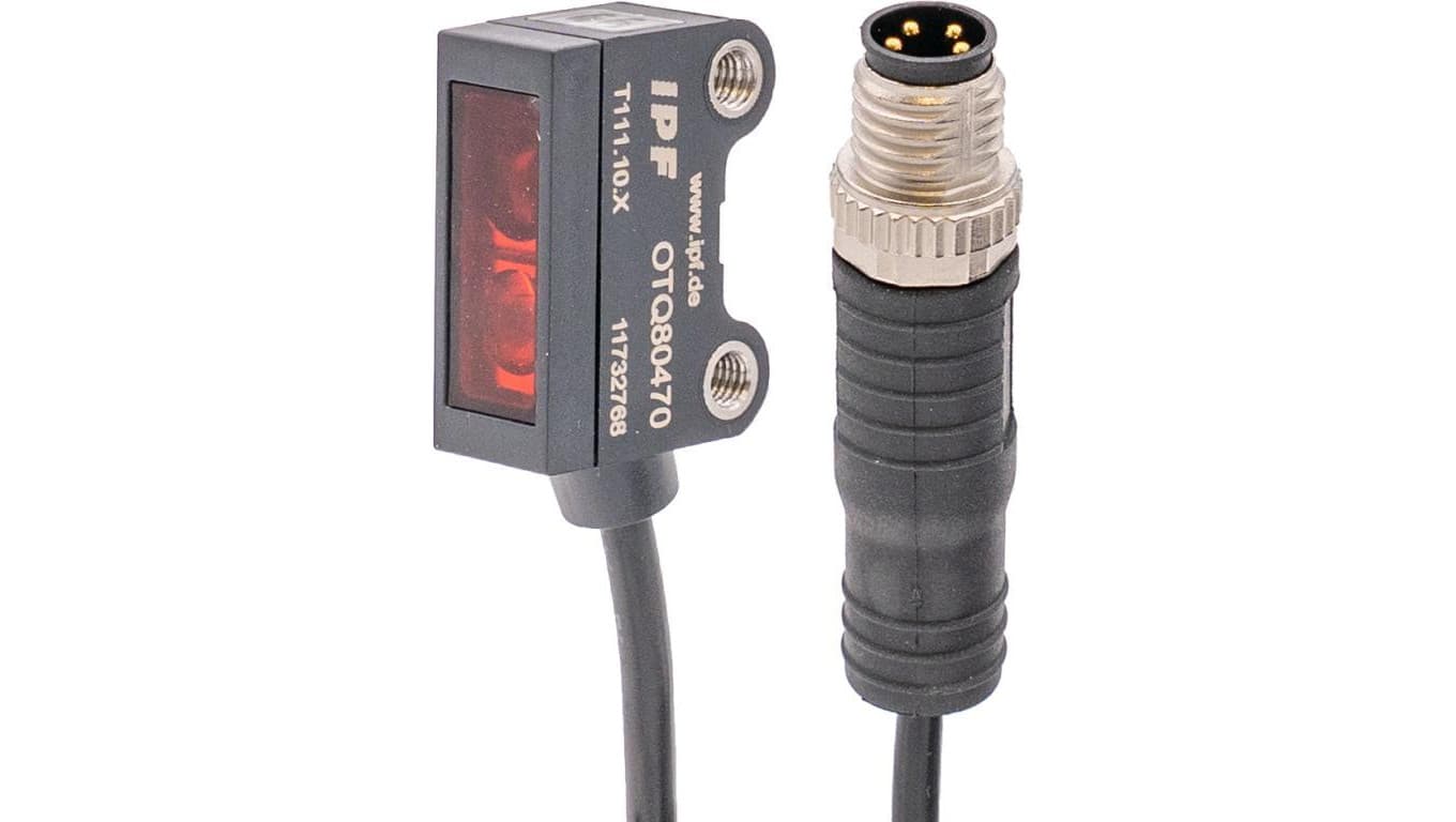 Czujnik optyczny przycisk 25x16x8mm Sn: 20-120 10-30V DC 1x PNP antivalent złącze wtykowe M8 4-pin 0,2m PVC IP67 OTQ80470