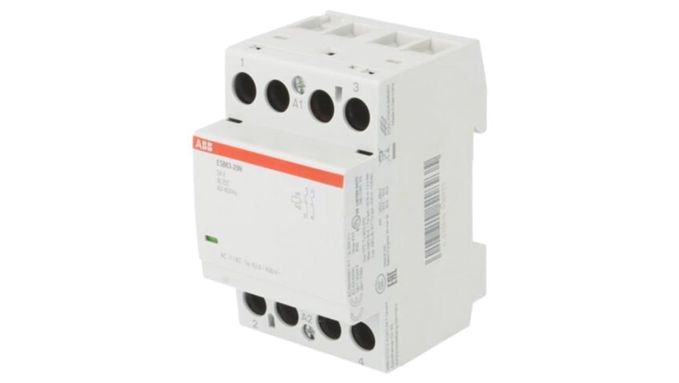 Stycznik 2-biegunowy instalacyjny, 63A, 24VAC,24VDC, NO x2 1SAE351111R0120