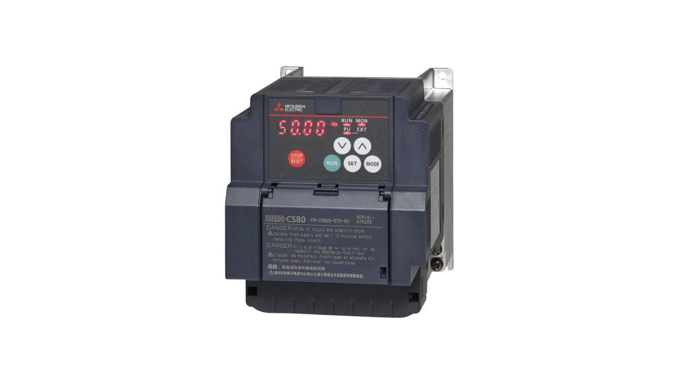 Falownik Moc znamionowa: 1,5 kW 1x200-240 V Prąd znamionowy: 7 A IP20 FR-CS82S-070-60