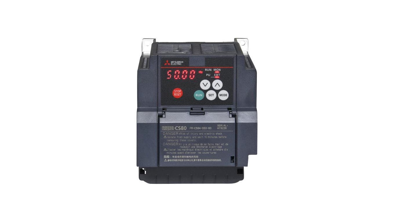 Falownik Moc znamionowa: 2,2 kW 3x380-480 V Prąd znamionowy: 5 A IP20 FR-CS84-050-60