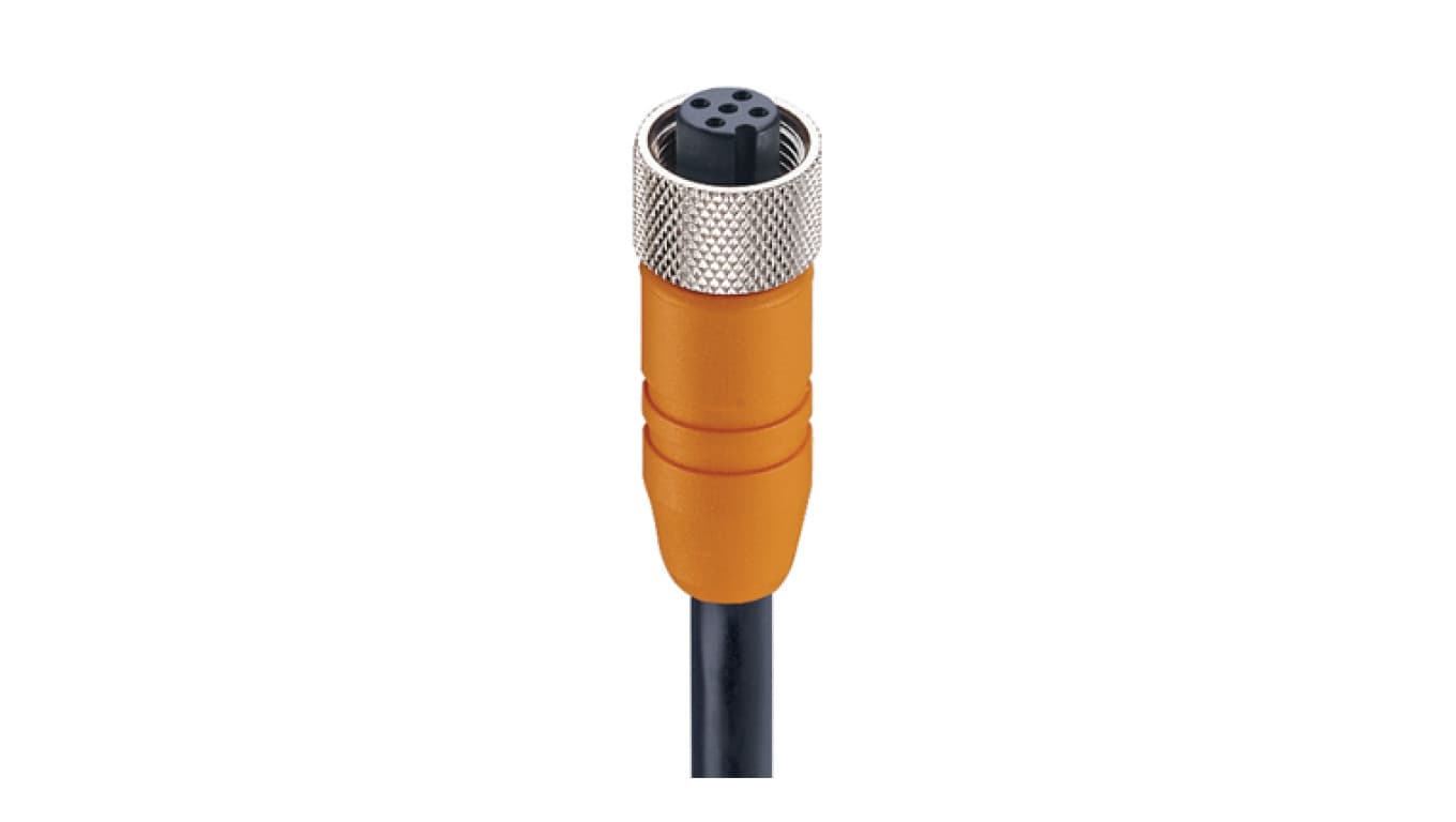 Kabel konfekcjonowany jednostronnie złącze M12 żeńskie proste 5-PINowe kodowanie A ekranowany czarny PUR RKTS 5-298/2 M