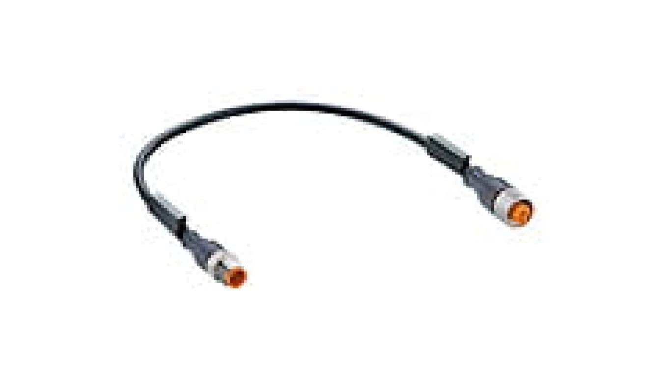 Kabel konfekcjonowany obustronnie złącza M12 męskie żeńskie proste 5-PINowe czarne PUR RST 5-RKT 5-228/3 M