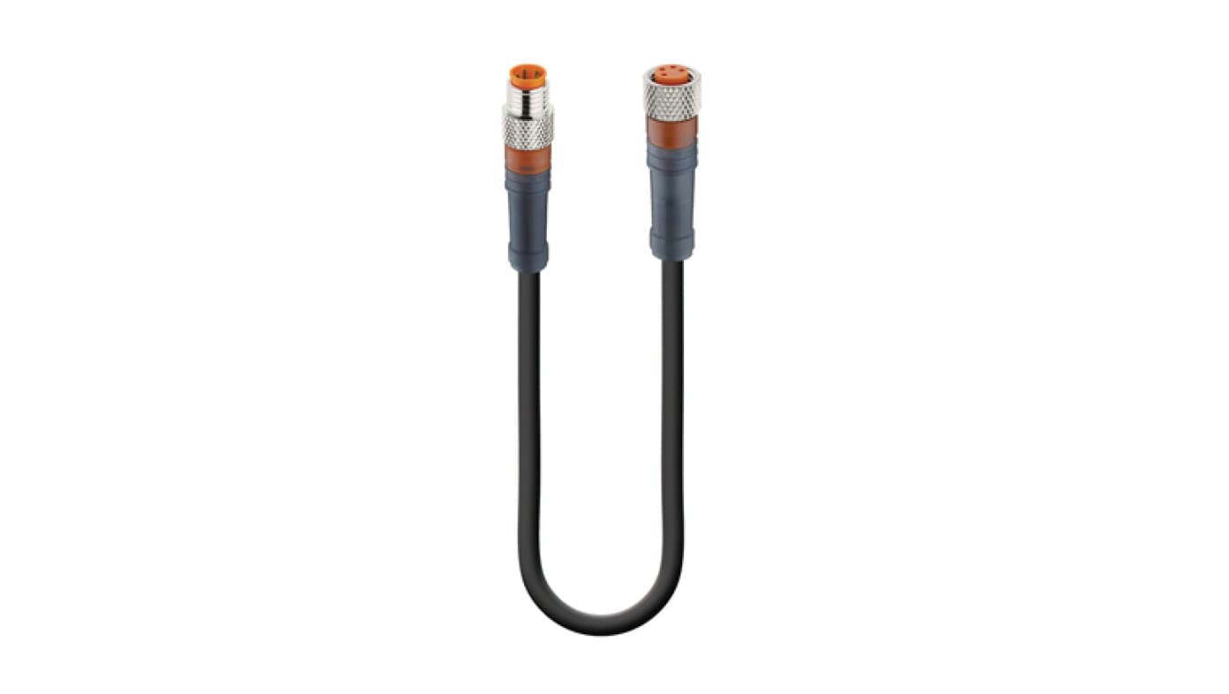 Kabel konfekcjonowany obustronnie złącza M8 męskie proste / żeńskie proste 4-PINowe PUR RSMV 4-RKMV 4-225/1 M