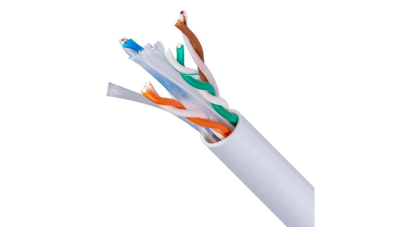 Kabel sieciowy U/UTP kat.6 skrętka 4x2x0,5mm wewnętrzny Eca PVC szary Q-LANTEC /100m/