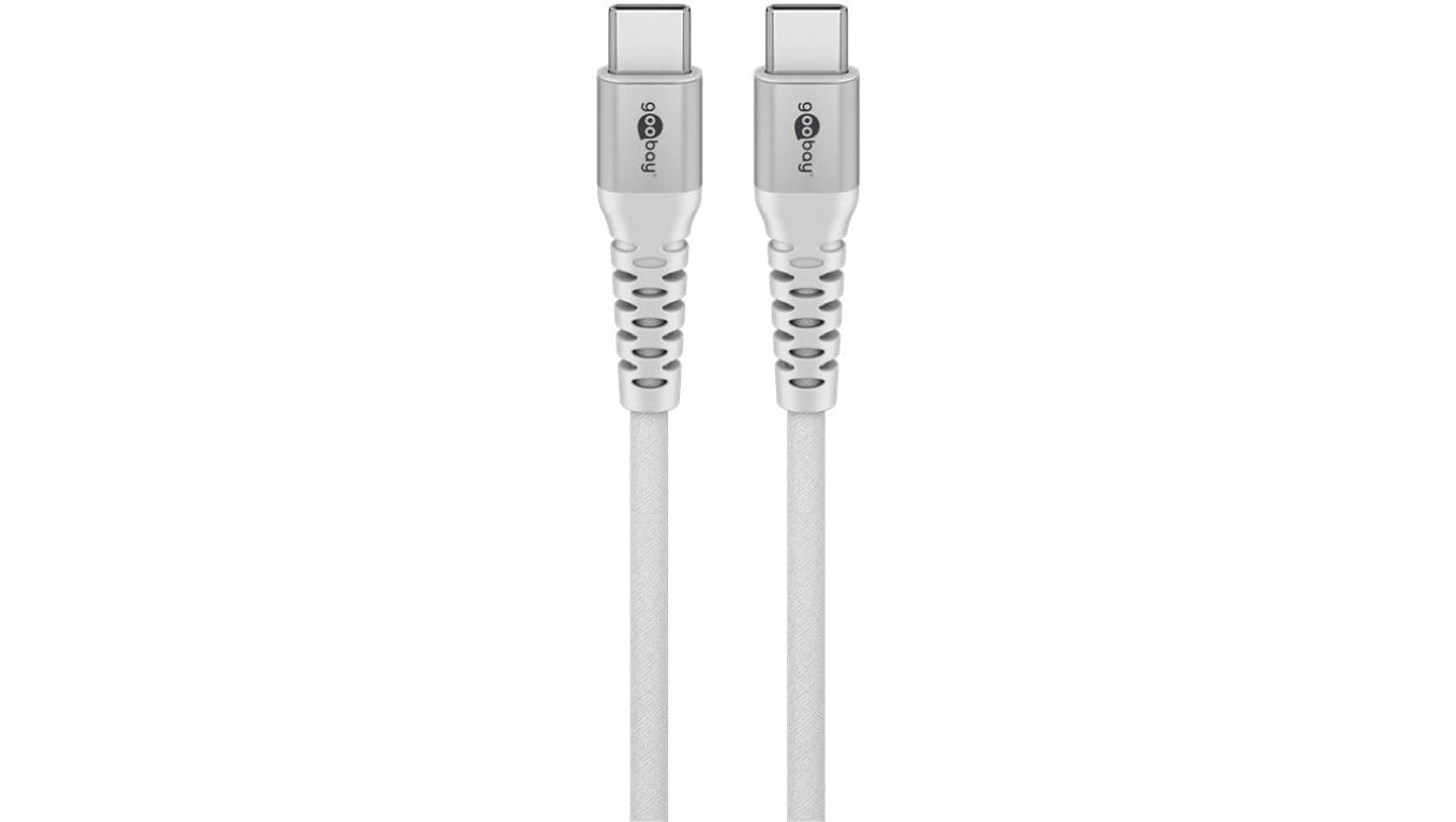 Kabel tekstylny USB-C™ do USB-C™ z metalowymi złączami, 3 m, biały - Długość kabla 3 m