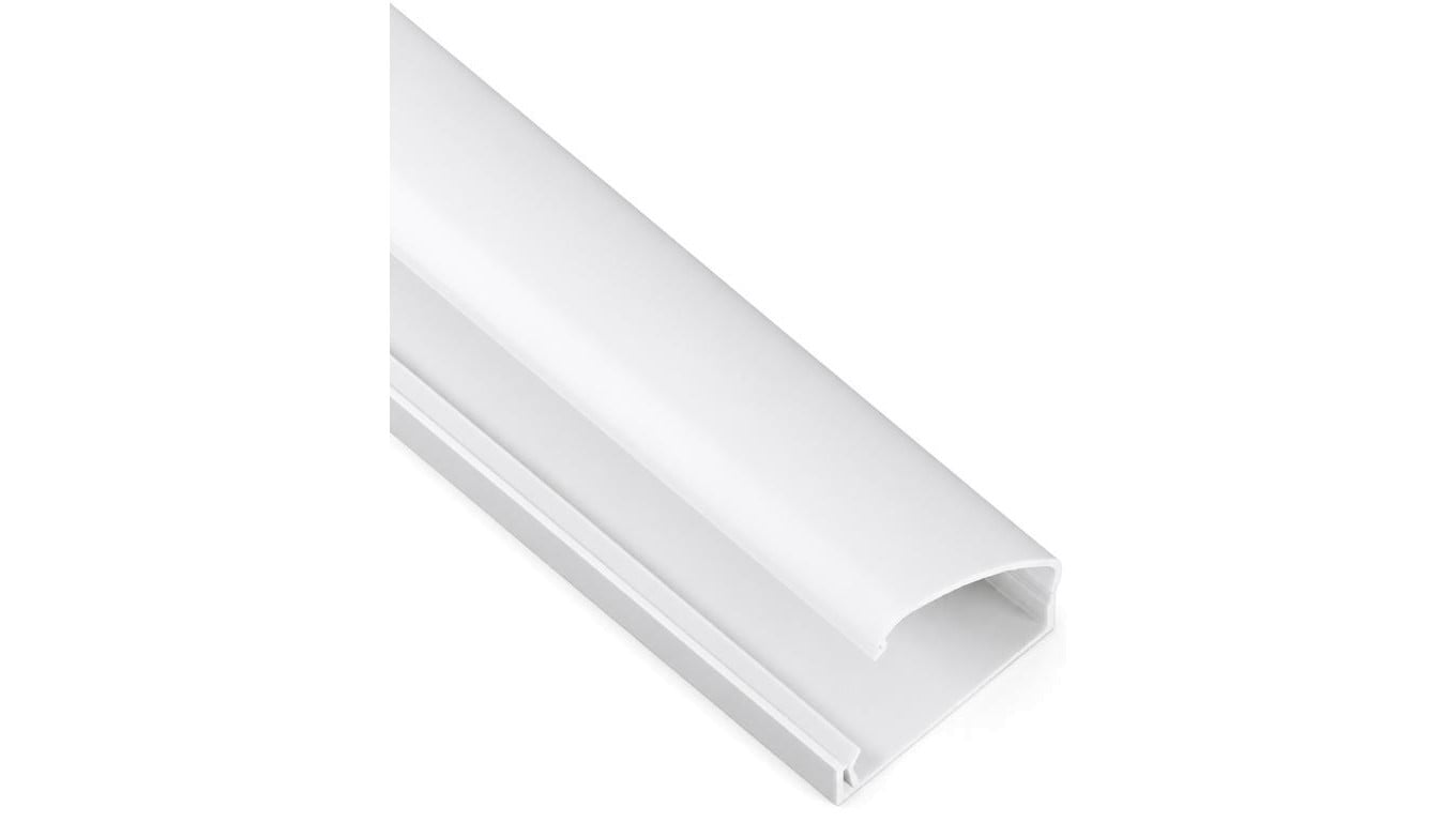 Kanał zawiasowy z taśmą samoprzylepną KZ 22x52mm biała 1,15m 2 sztuki AKS
