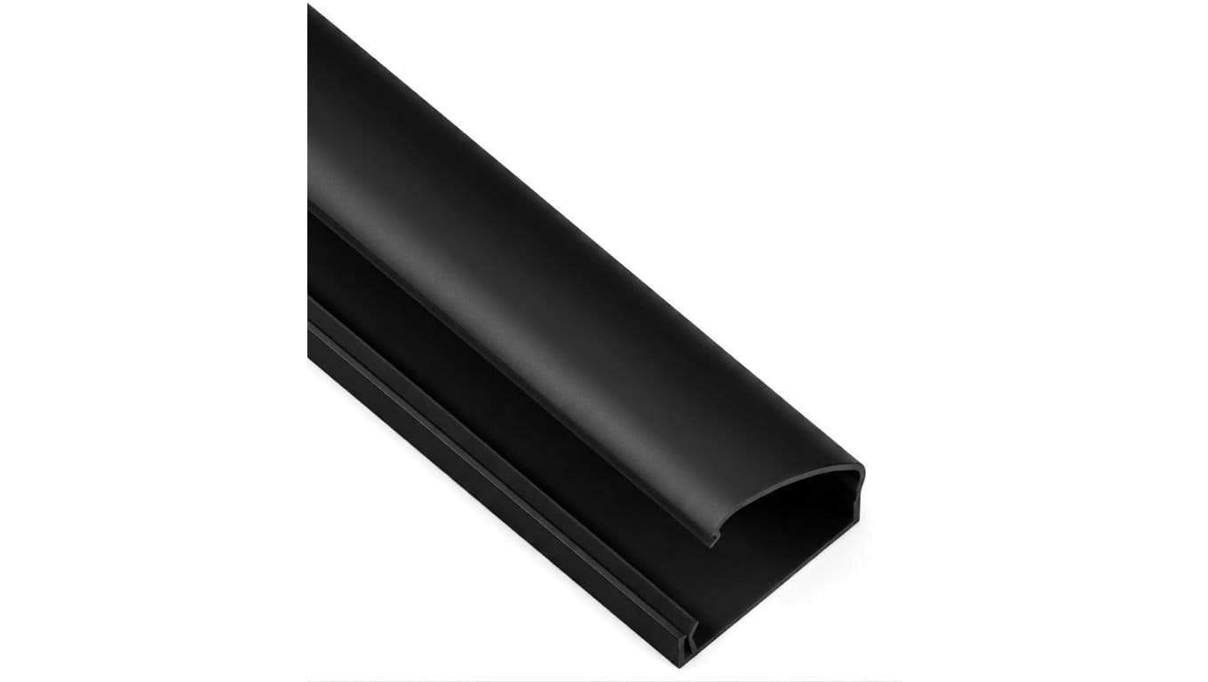 Kanał zawiasowy z taśmą samoprzylepną KZ 22x52mm czarny 1,15m 2 sztuki AKS