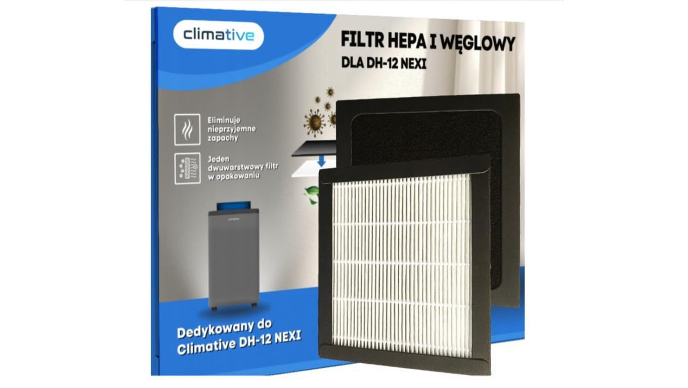 Kaseta filtracyjna filtr HEPA H10 do osuszacza powietrza DH-12 Nexi ION UV