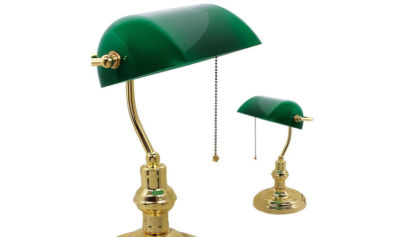 Lampa stolowa/ bankierska, E27, IP20, zielona SIMGE HOROZ