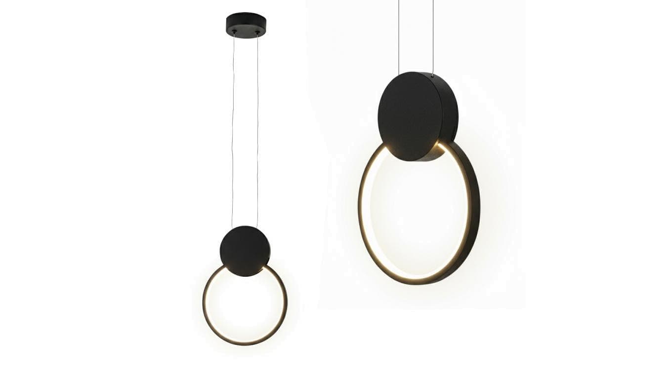 Lampa wisząca LED,lampa sufitowa 11W, 660lm, 4000K, IP20, czarna, FOREVER HOROZ