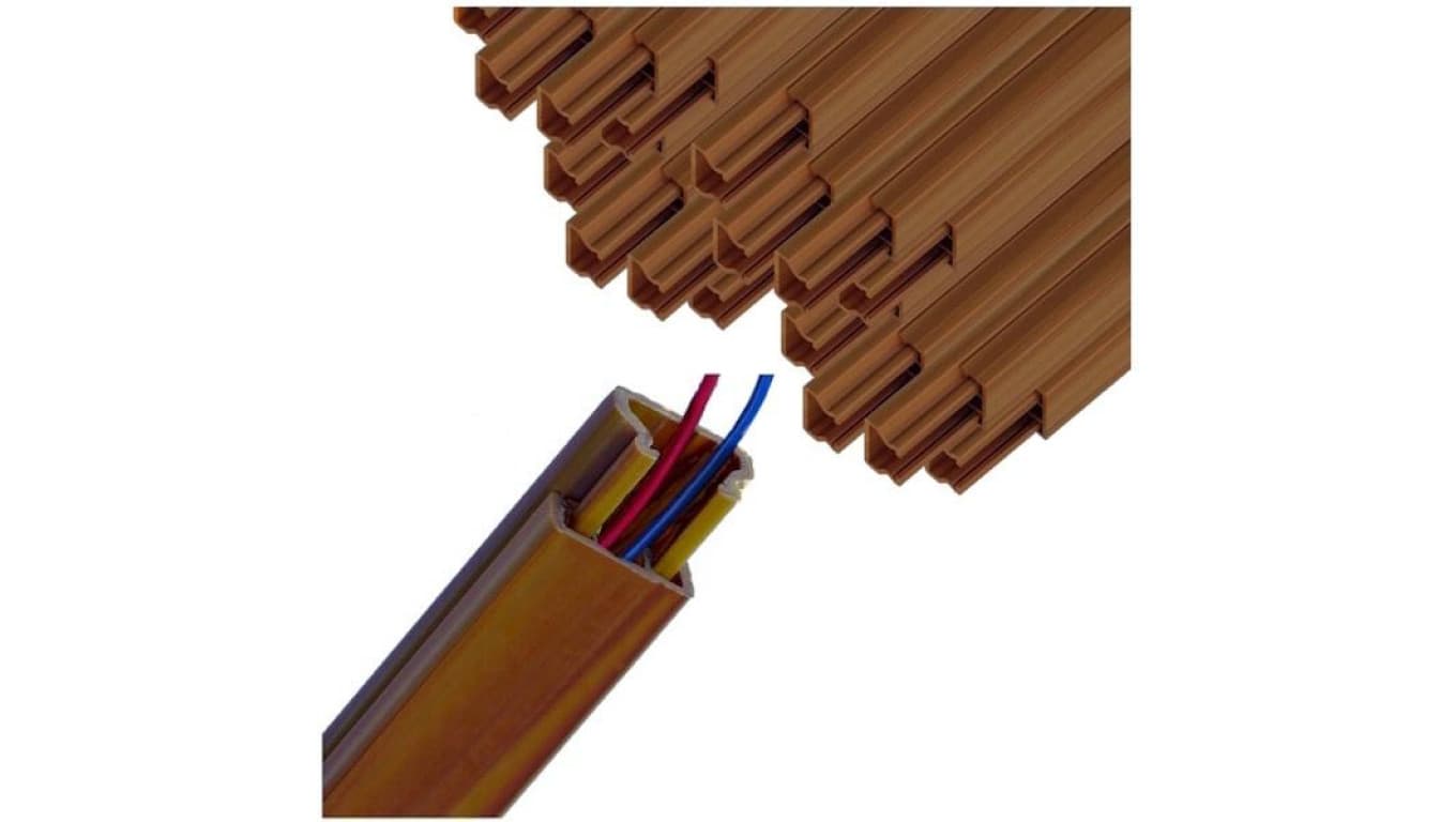 Listwa Kanał Kablowy Korytko MKE 11x15mm 2m Drewno Ciemne ZESTAW 40szt. AKS