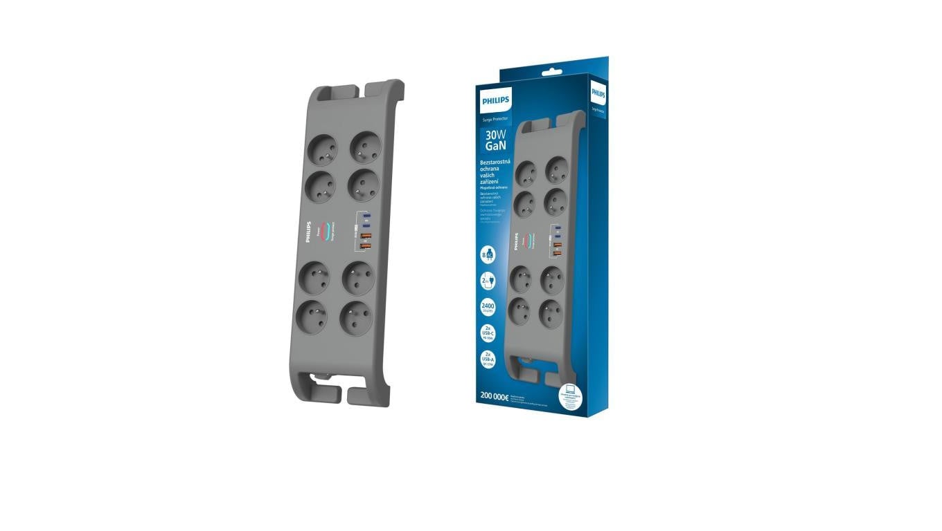 Listwa przepięciowa 8 gniazd z usb Philips SPN8180GA/60