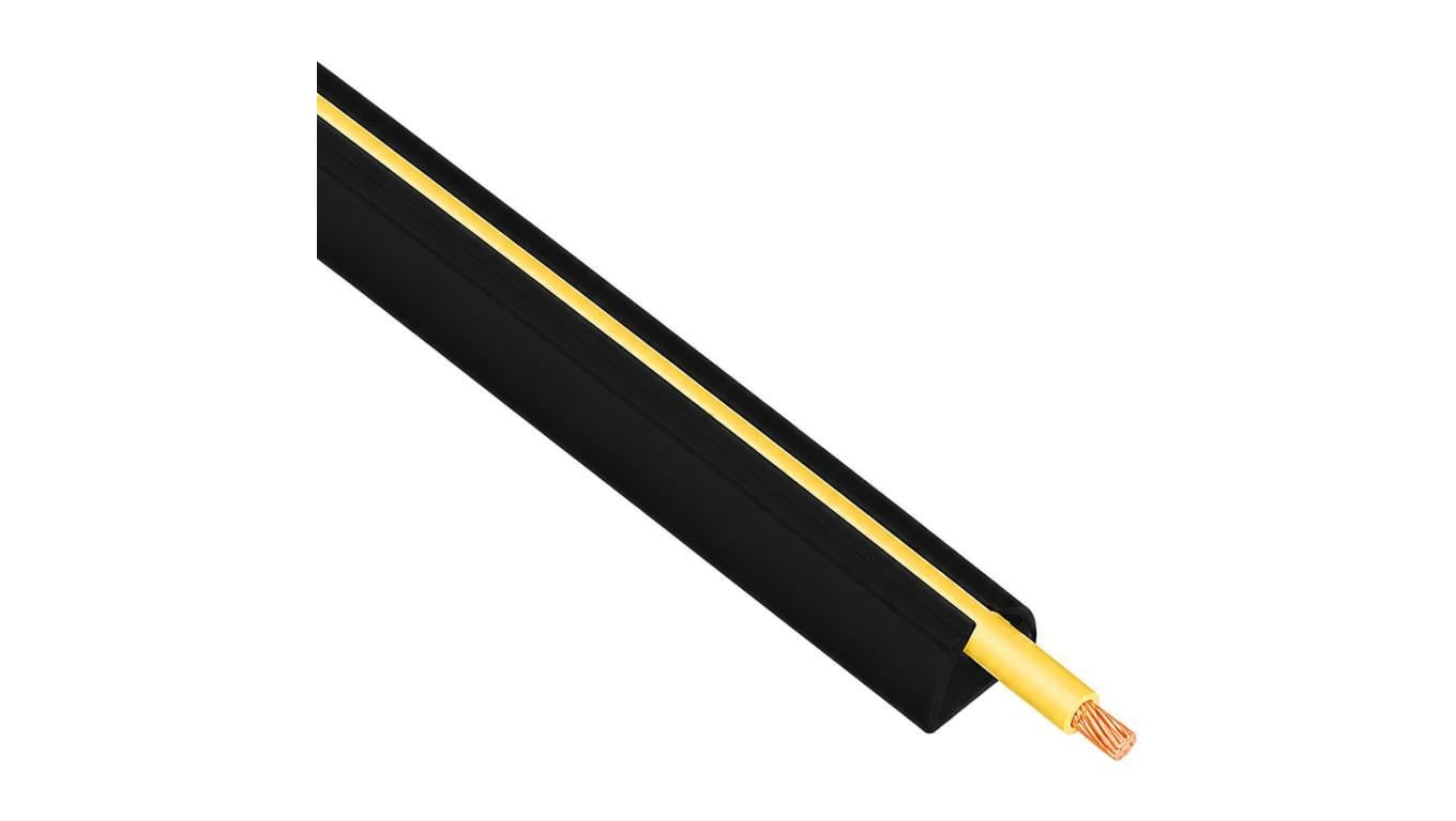 Listwa szybki montaż z taśmą samoprzylepną LSM 10x12mm czarna 1,15m 8 sztuk AKS