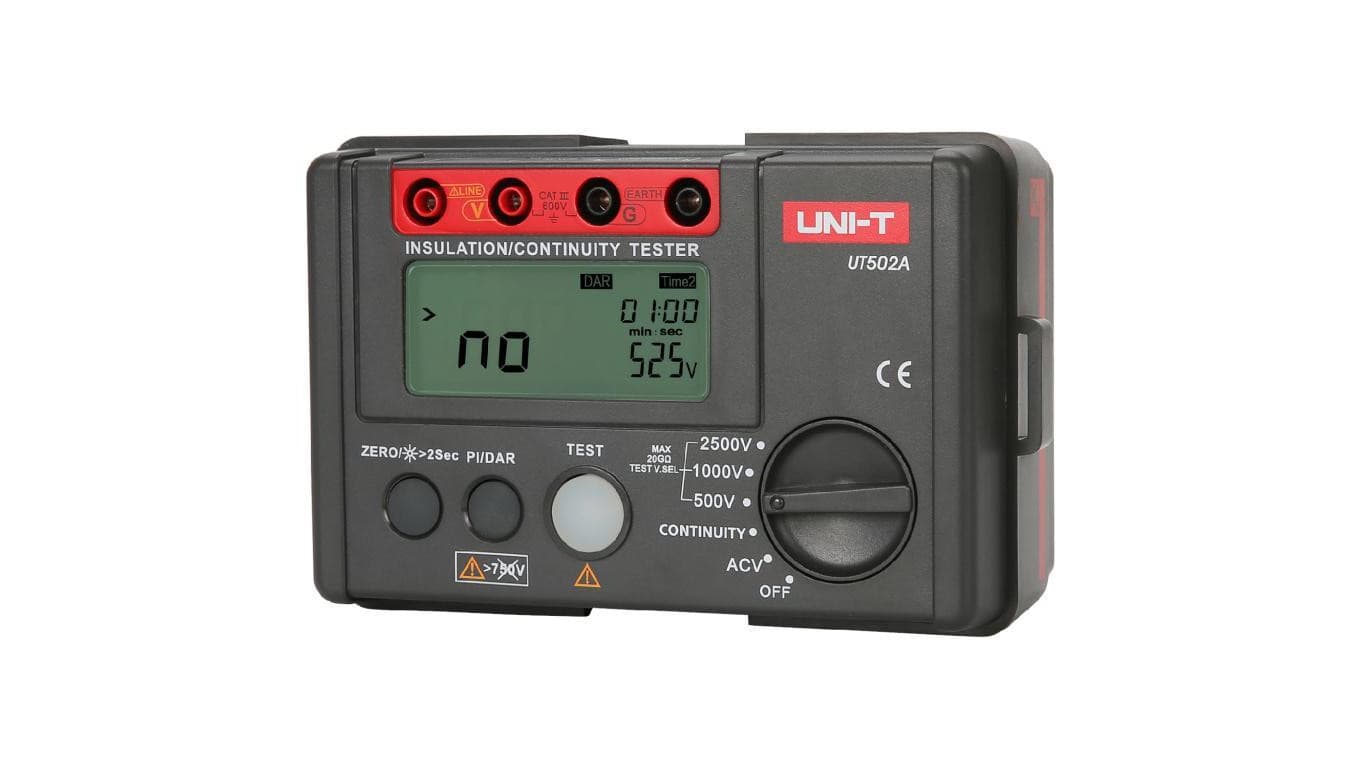 Miernik wielofunkcyjny z pomiarem rezystancji izolacji tester cyfrowy LCD do instalacji elektrycznych UNI-T UT-502A
