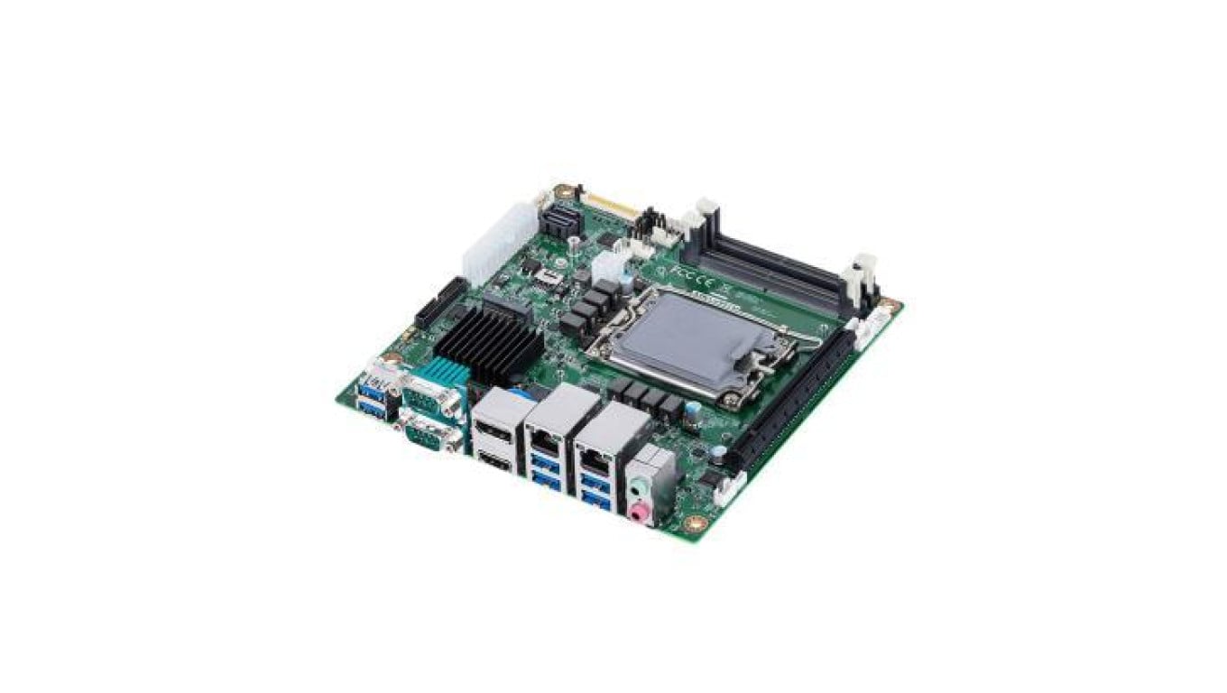 Mini-ITX M/B z obsługą procesorów 12. generacji Core i, H610E, 3 x LAN dla PPC-600 PPC-MB-620B