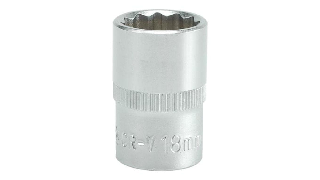 Nasadka krótka 12-kątna chromowana 1/2 19mm