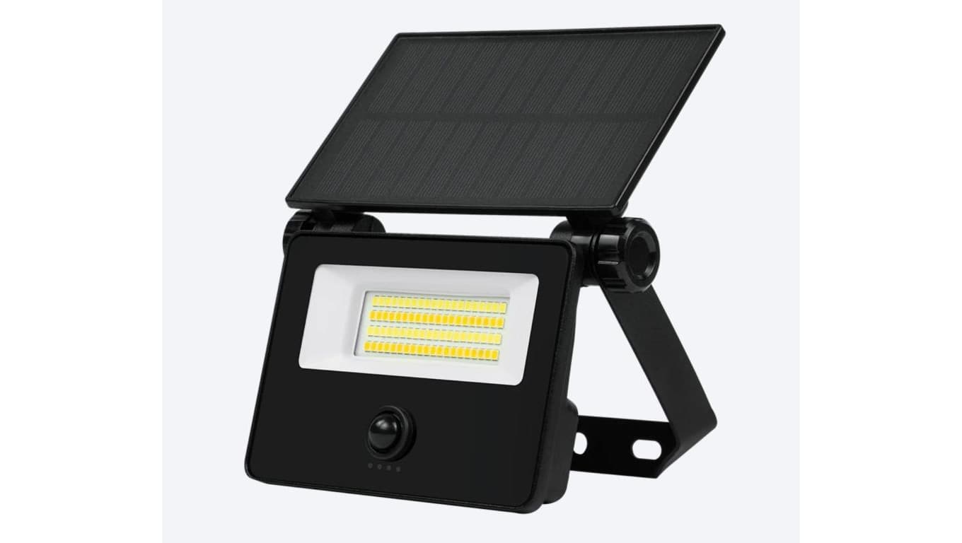 Naświetlacz reflektor halogen solarny solar FLOWLITE 3000K 4000K 6500K 10W 1100lm czujnik pilot IP65 czarny 3 lata gwar.