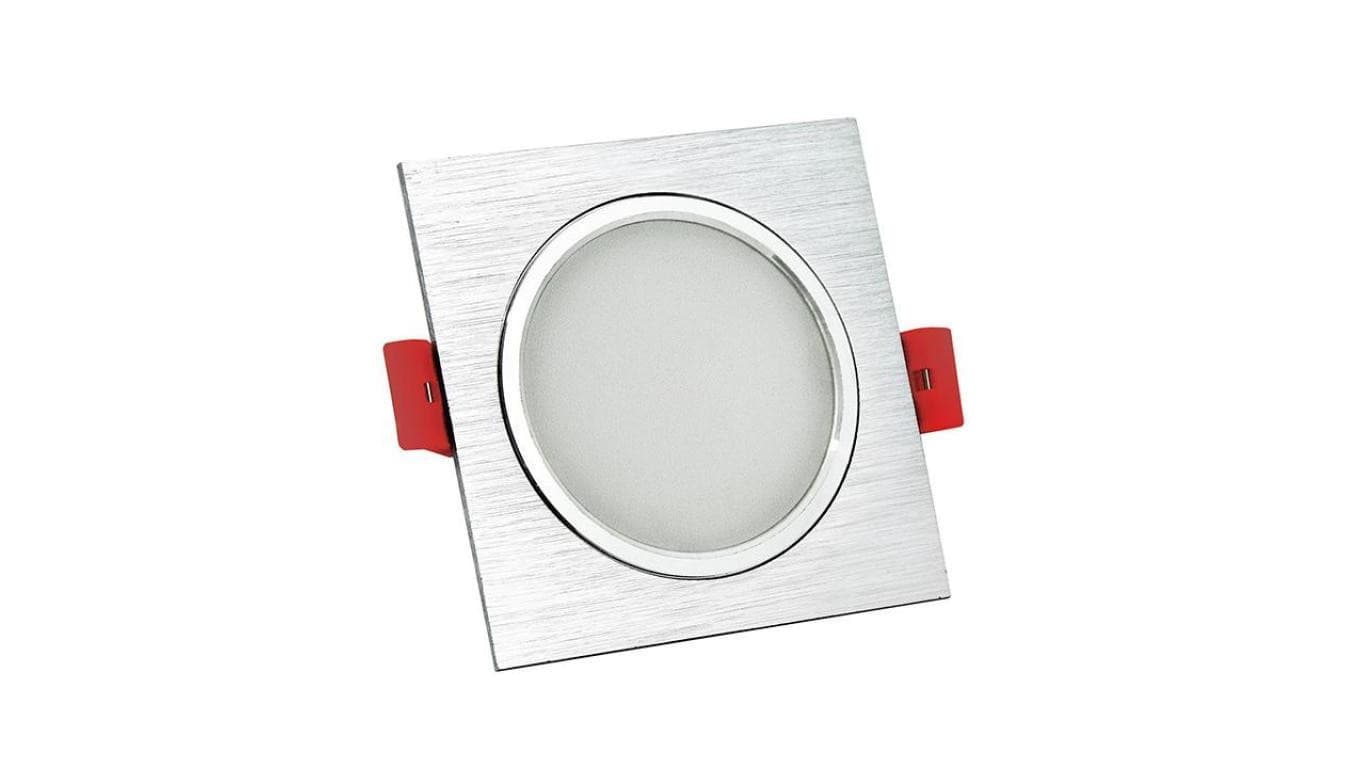 Oprawa podtynkowa kwadratowa VENUS LED srebrna 7W 570lm ciepła 3000K GOLDLUX