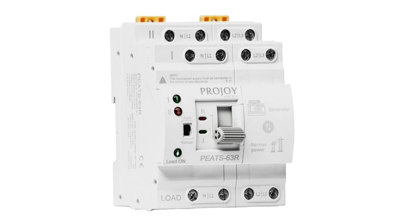 PROJOY Automatyczny przełącznik zasilania PEATS-63R 4P 63A 3-fazowy