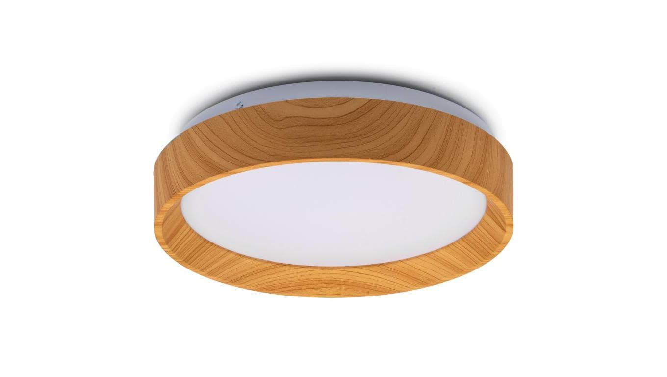 Plafon LED LUMILED Panel Natynkowy Lampa Sufitowa Oprawa WOODY 18W 4000K Okrągły IP44 27cm Klasa F 3 Lata Gwarancji