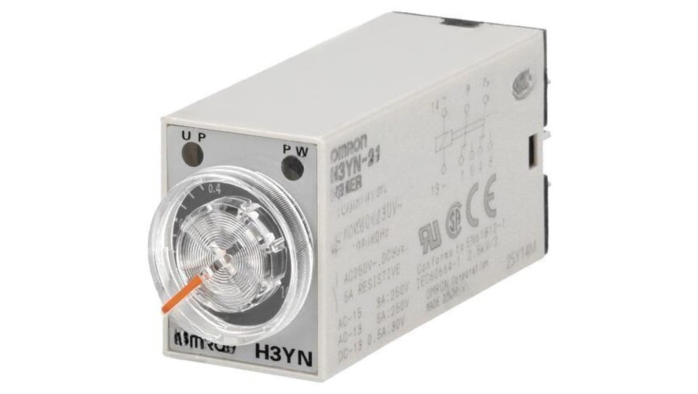 Przekaźnik czasowy 0,1min÷10h DPDT 250VAC/5A Uzas: 200÷230VAC H3YN-21 AC200-230
