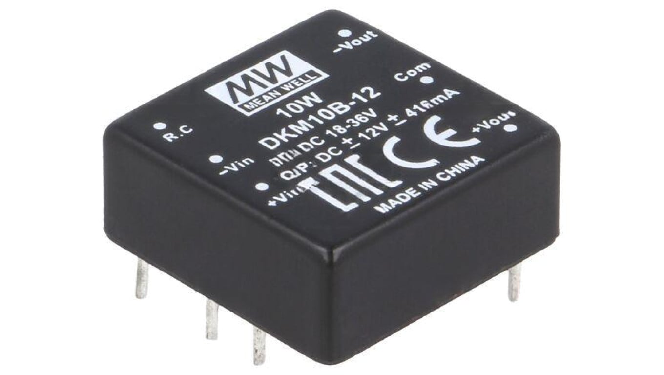 Przetwornica DC/DC, 10W, Uwej: 18...36 VDC, Uwyj: 12 VDC DKM10B-12