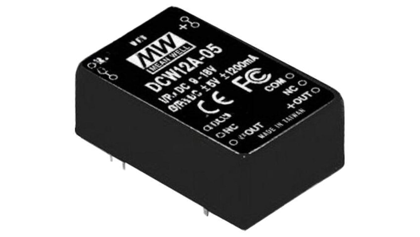 Przetwornica DC/DC, 12W, Uwej: 36...72 VDC, Uwyj: 15 VDC DCW12C-15